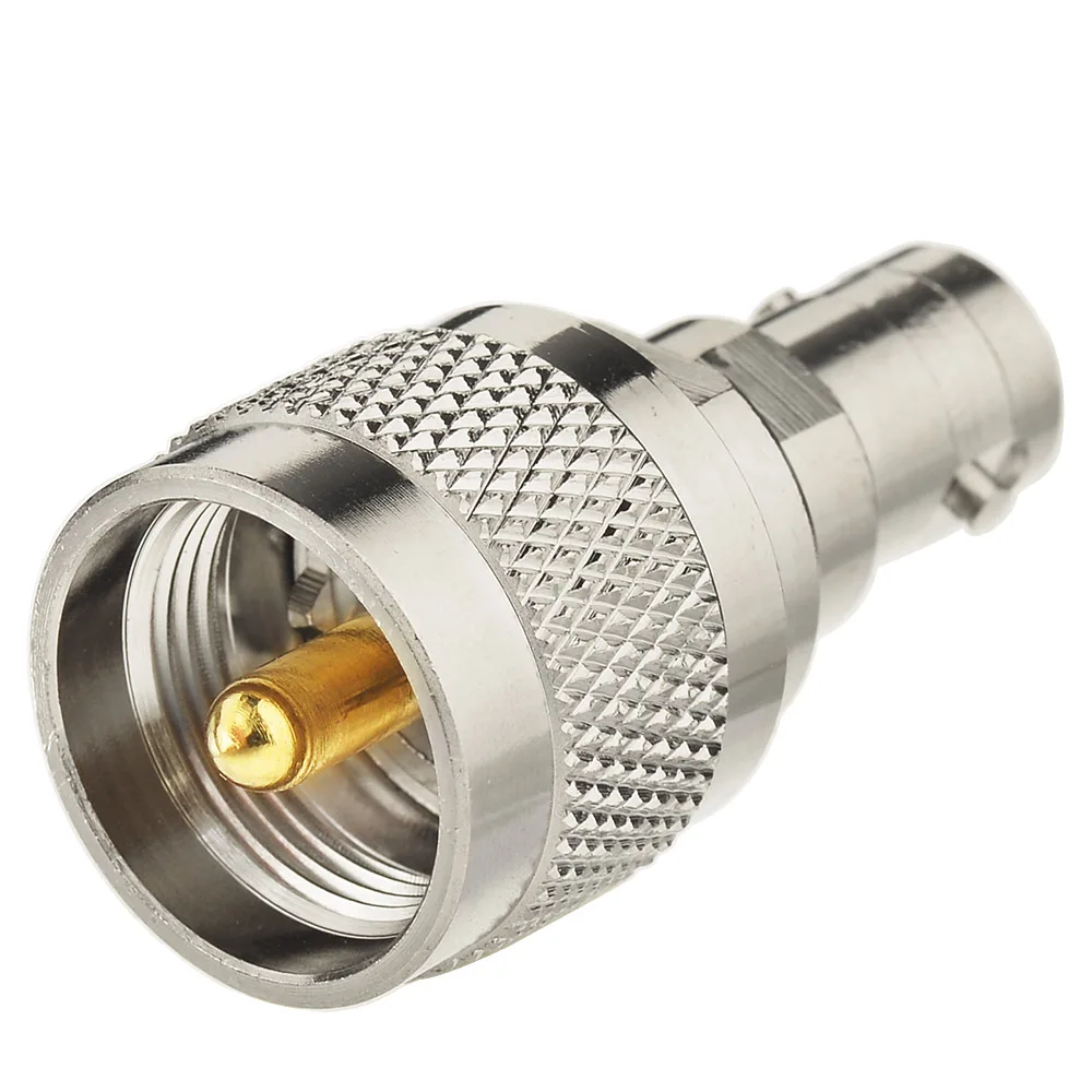 Superbat 2pcs PL259 UHF Male to BNC Female Straight RF Socket Coaxial Adaptors for Radio And CCTV Equipment