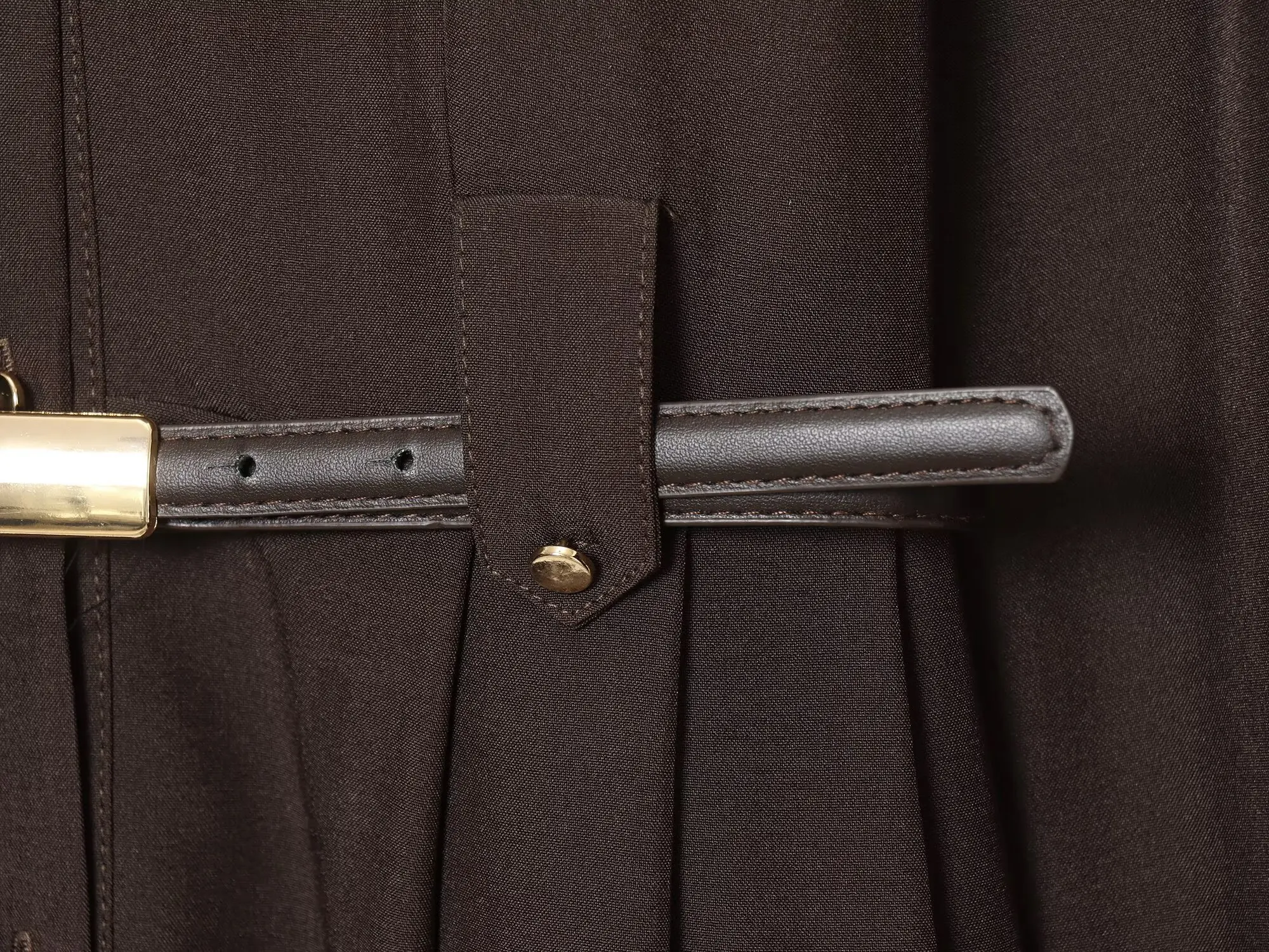 Women's Elegant Dress Female Spring Autumn V-Neck Solid Long Sleeve A-Pendulum Dress Lady With Belt Casual Fashion Shirt-Dress