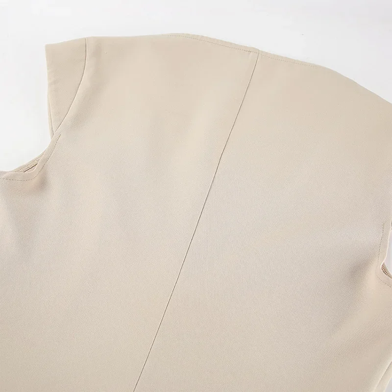 Elegant Waistcoat Pants Set For Women 2 Pieces Single Breasted Tank Wide Leg Trousers 2025 Spring Summer Lady Commute Outfits