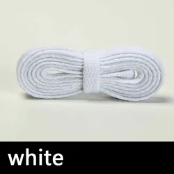 Adjustable Thicken Colored Flat Shoelaces for Sneakers - Classic Soft Shoestrings (WHITE)