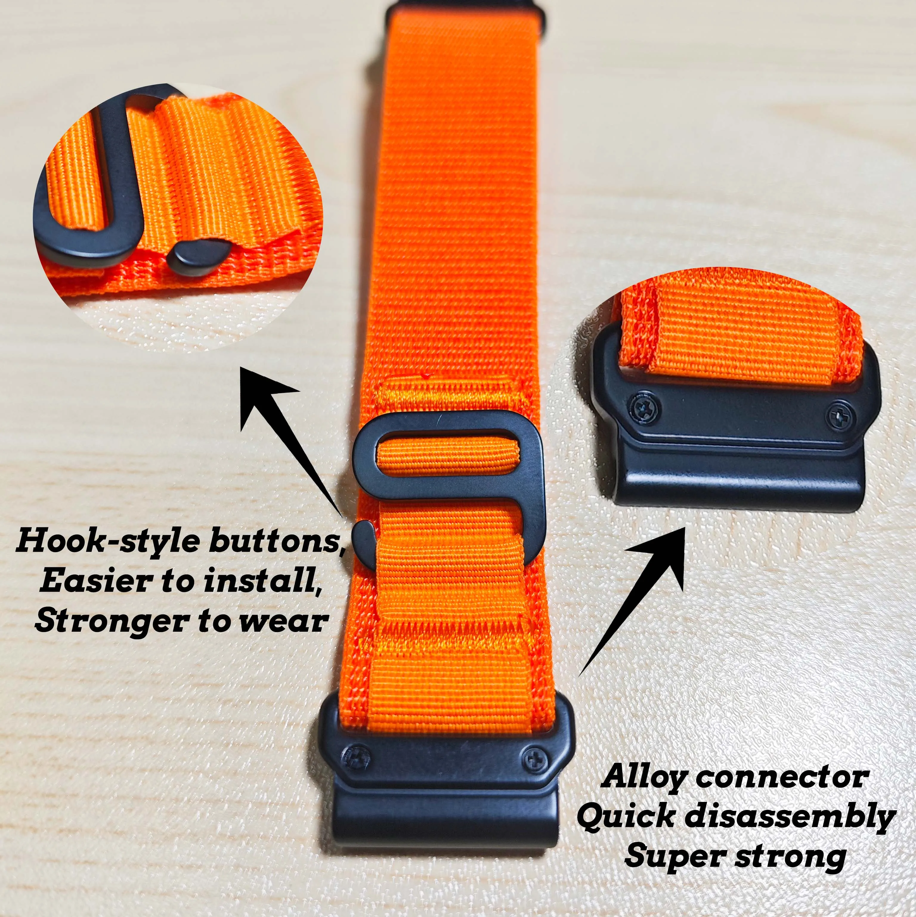 Durable Nylon Watch Strap with Quickfit Adjustment