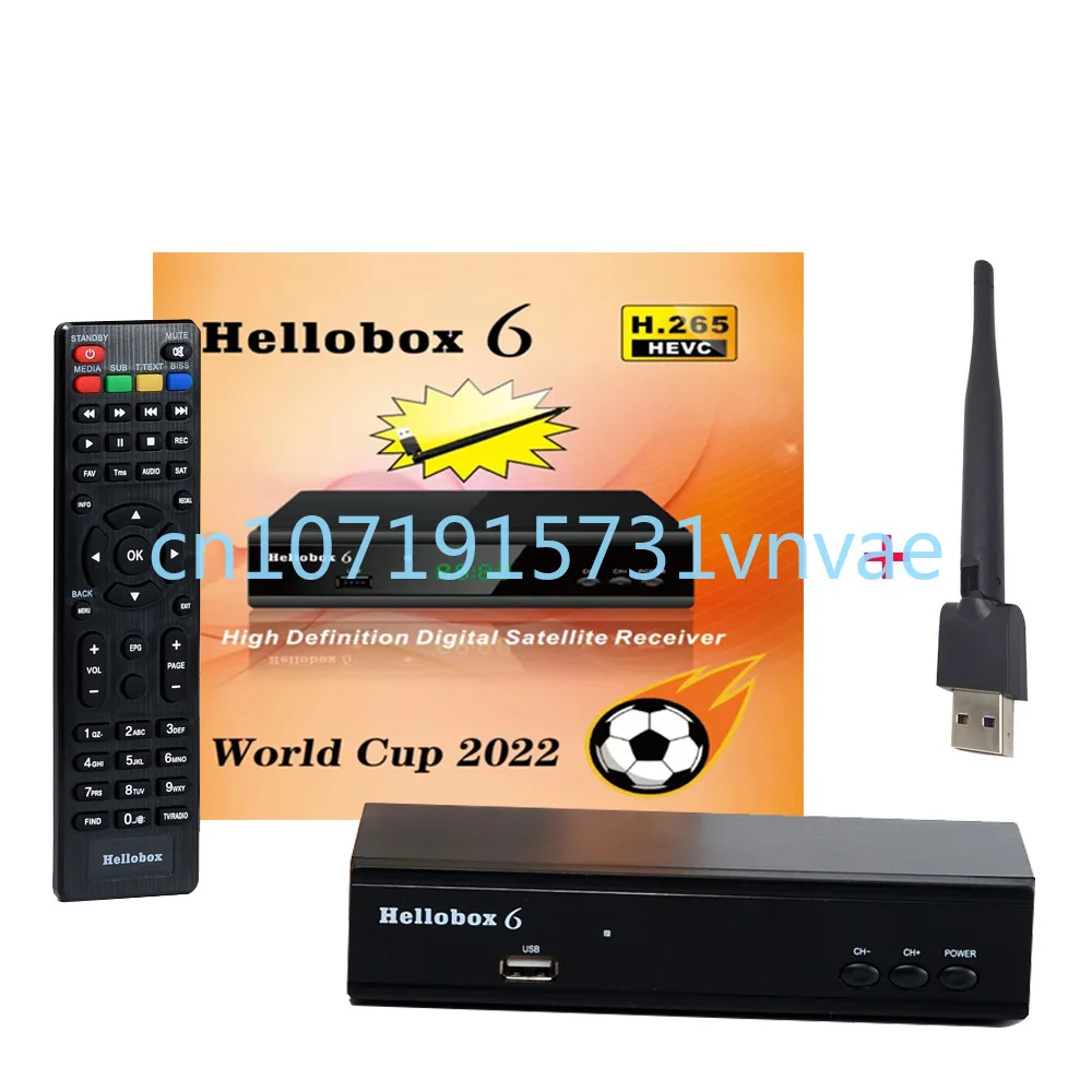 

Hellobox 6 с сетевой картой WiFi H.265 S2x совместим с V5 Plus