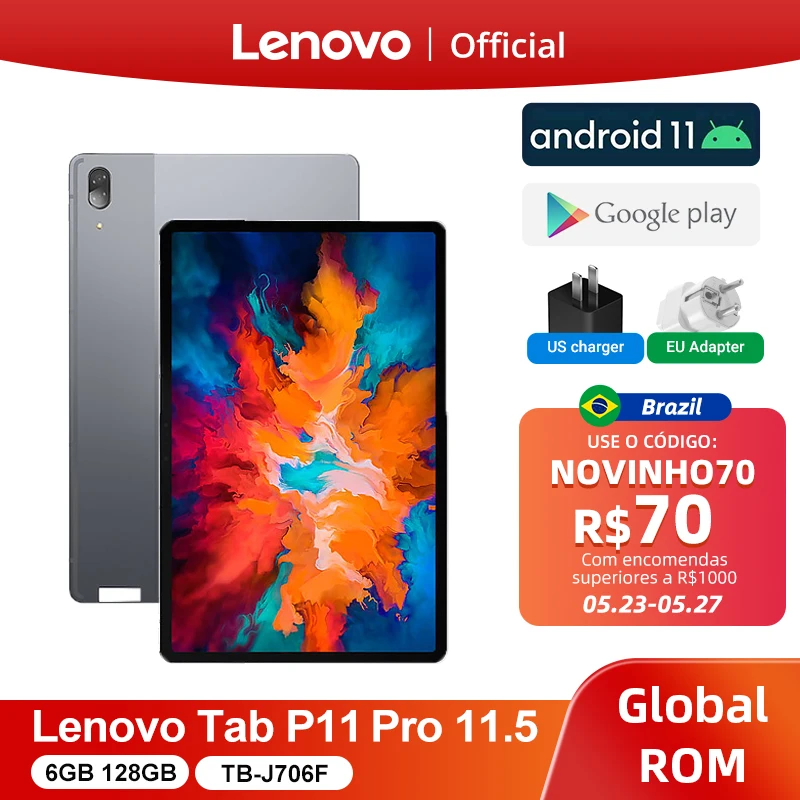 Lenovo Tab P11 Pro или Xiaoxin Pad 11 5 Snapdragon Octa Core 6 ГБ 128 5-дюймовый OLED-экран 2 5K Android Аккумулятор