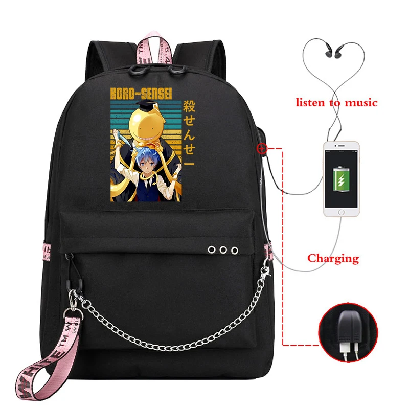 

Assassination Classroom Anime Backpacks Student Mochila Escolar Harajuku Bolsos Mujer Fashion School Bags for Teenage Girls boys