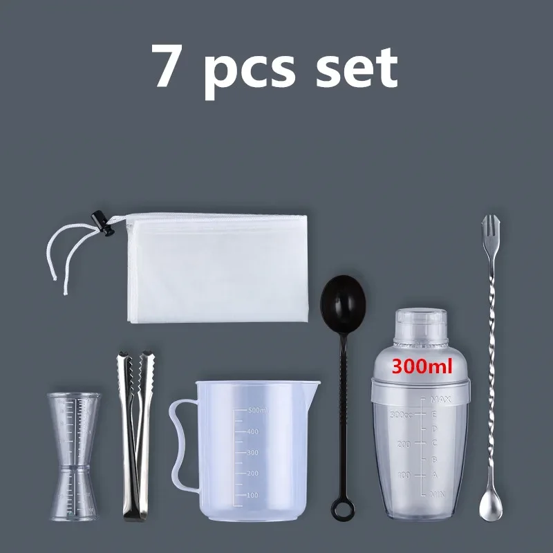Sleek Plastic Martini Cocktail Shaker - Versatile Beverage Mixer