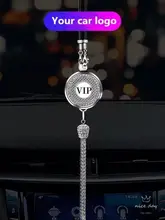  Car logo air freshener diffuser perfume fragrance rearview mirror pendant simulation diamond perfume car (perfume not distribute 