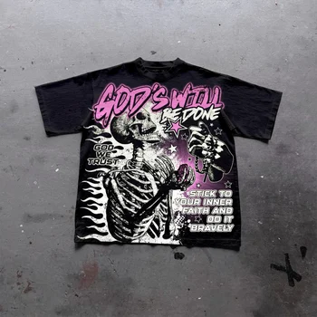 Harajuku Letter Graphic T Shirts Y2k Tops Men Women High Street Oversized T Shirt Pro Choice Streetwear Vintage Tee Clothing 1