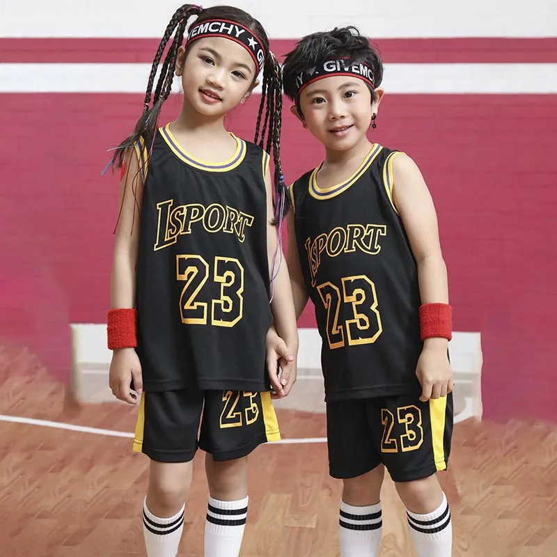 Toddler Kids Basketball Jersey Set Baby Boys Girls Letter Vest + Sports  Shorts Set Boys Summer Clothes No.23red 160cm