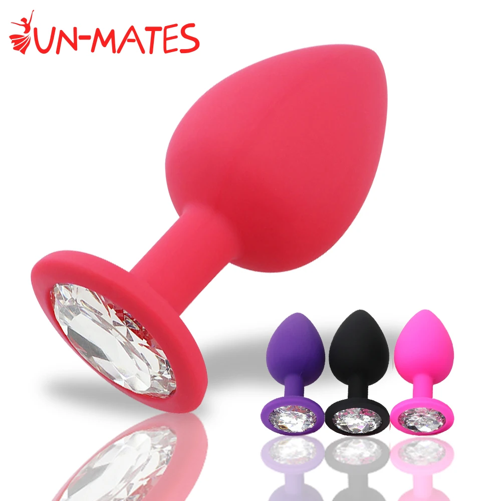 S/M/L 100% Silicone Anal Plug Unisex Sex Stopper 3 Different Size Adult Toys Men/Women Anal Trainer Couples SM
