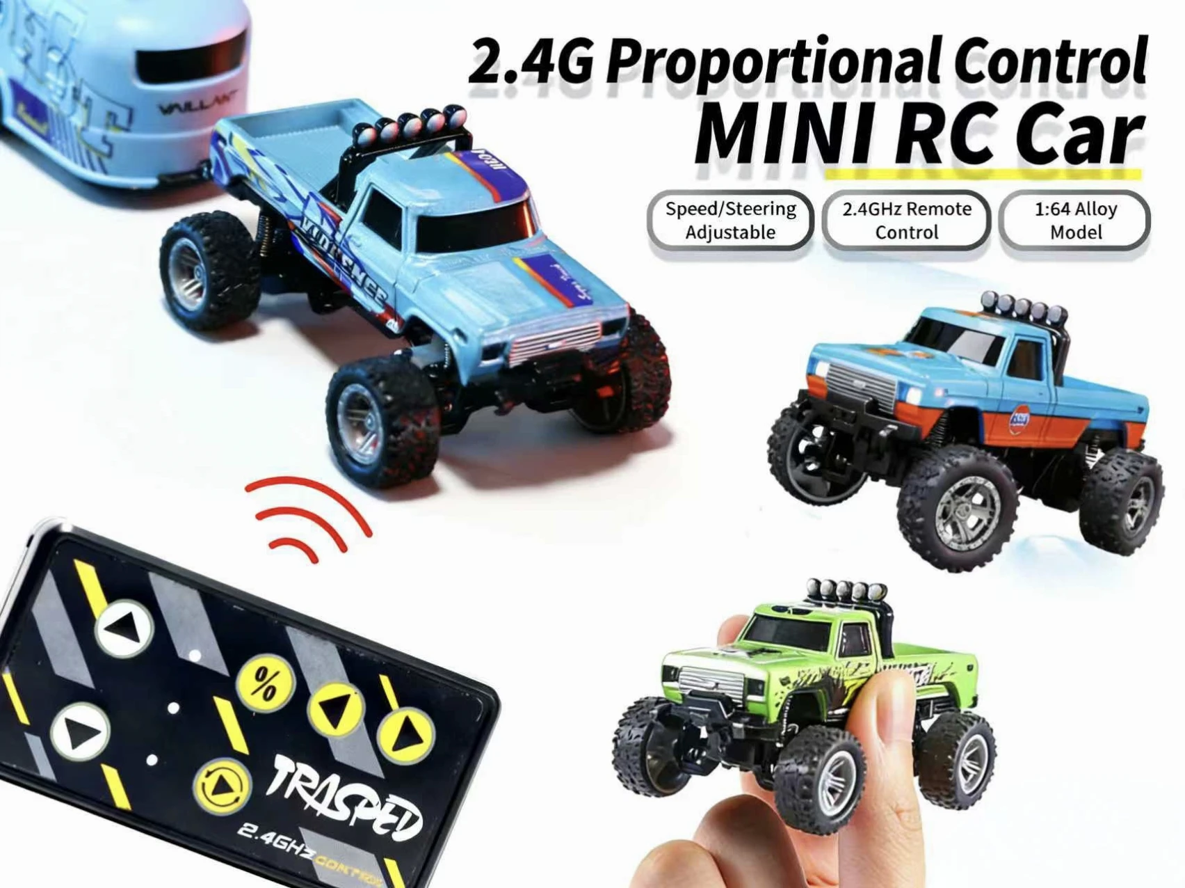 RC automobil Stunt Car 4WD 2,4 GHz - Modrá/zelená - Hraček pro všechno