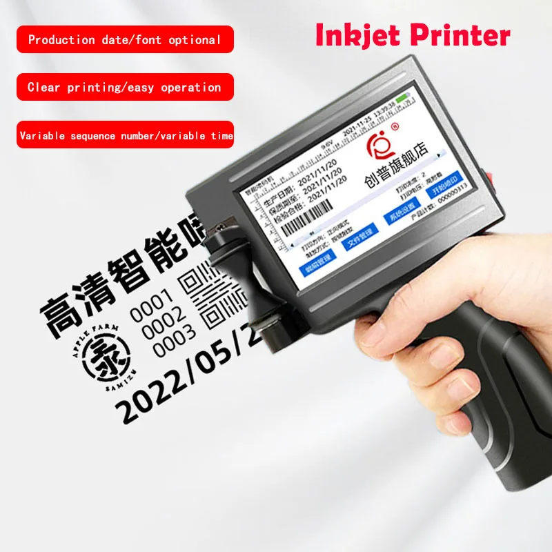 

Smart Handheld Inkjet Printer Small Automatic Coding Machine Assembly Line Label Packaging Bag Qr Code Barcode Logo Date Printer