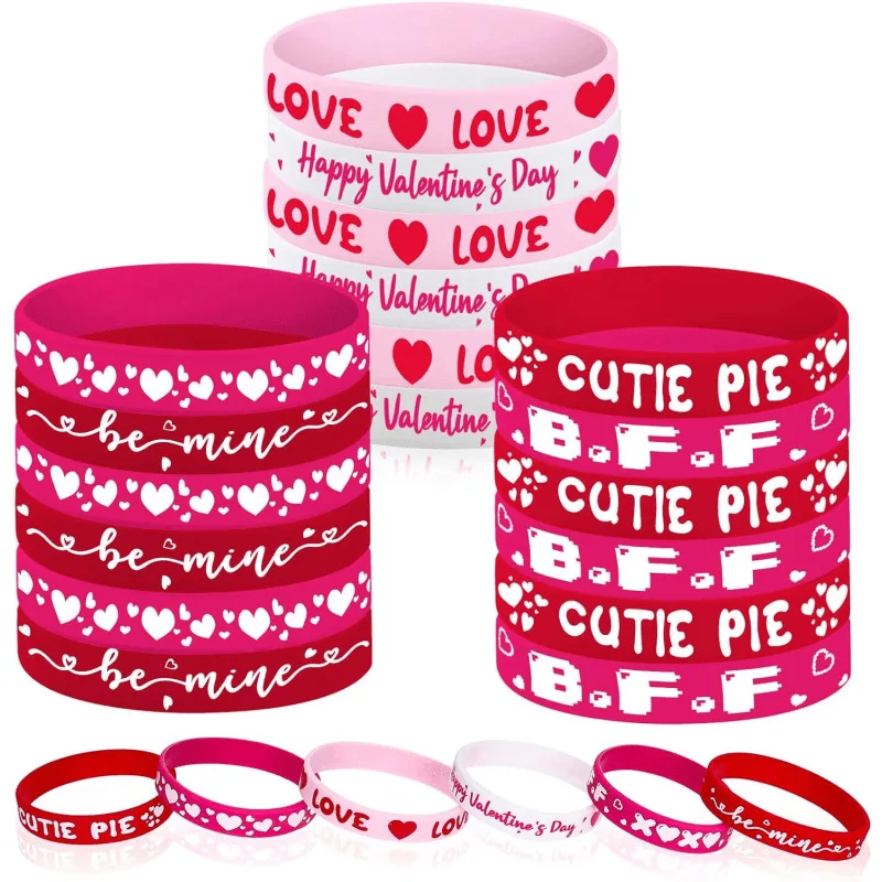 

Valentine's Day Party Silicone Bracelet Princess 18th Birthday DIY Valentine's Day Couple Decor Happy Birthday Decor Girl Adults