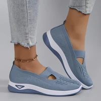 Spring new women's sports shoes, fashionable, breathable, lightweight, non-slip, wear-resistant, casual sports shoes, flat shoes 6