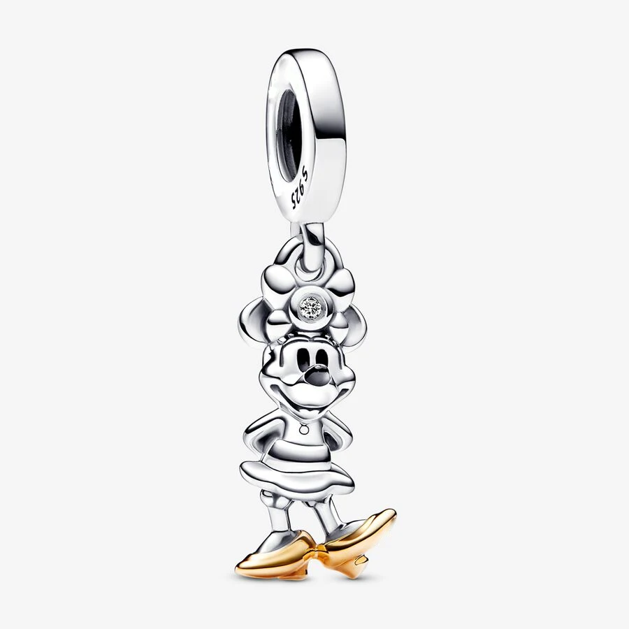 Disney 100Th Anniversary Minnie Mouse Ciondola Charm Fit Originale Pandora Charm Bracciali Ciondolo Gioielli Berloque