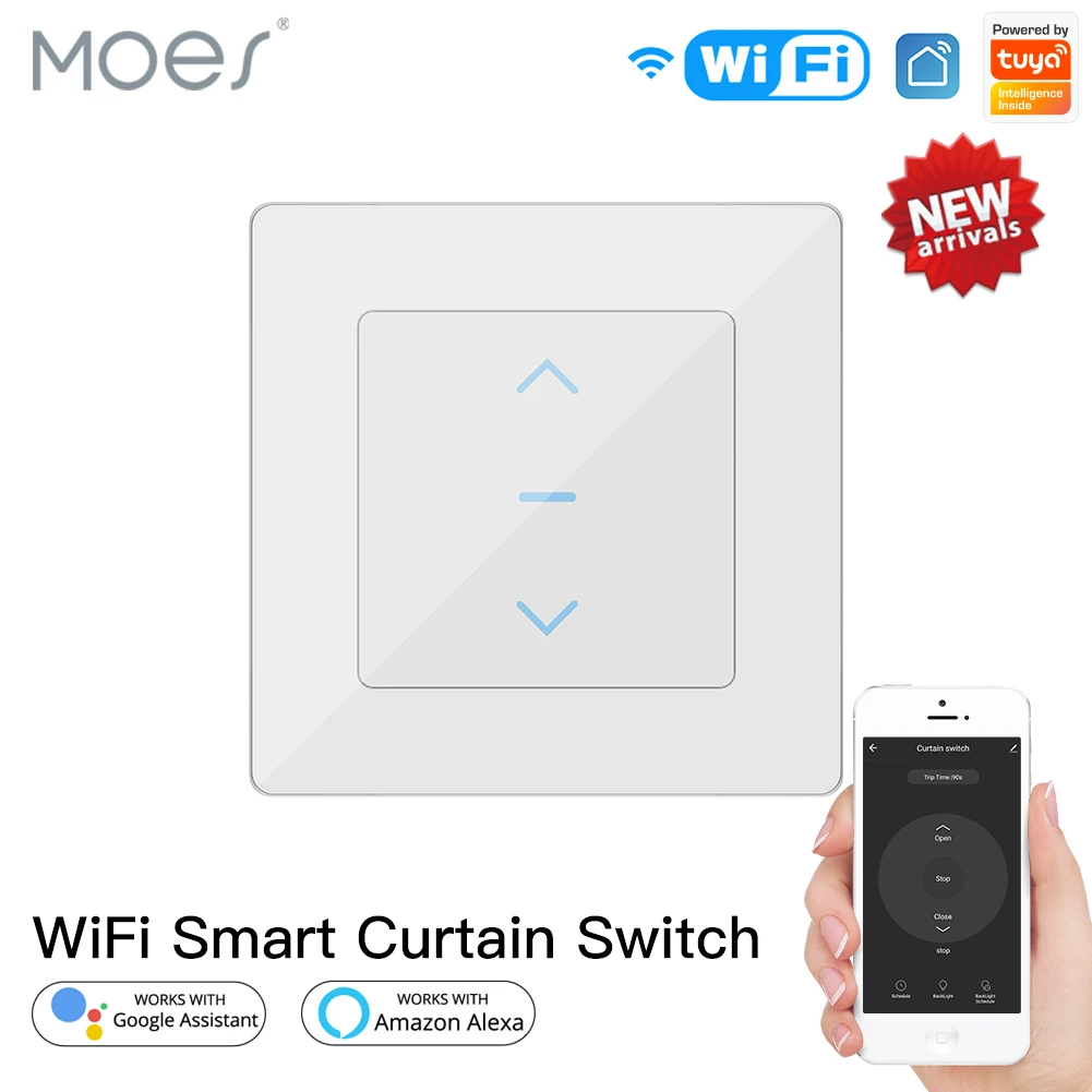 WiFi Smart Curtain Switch with Touch Design