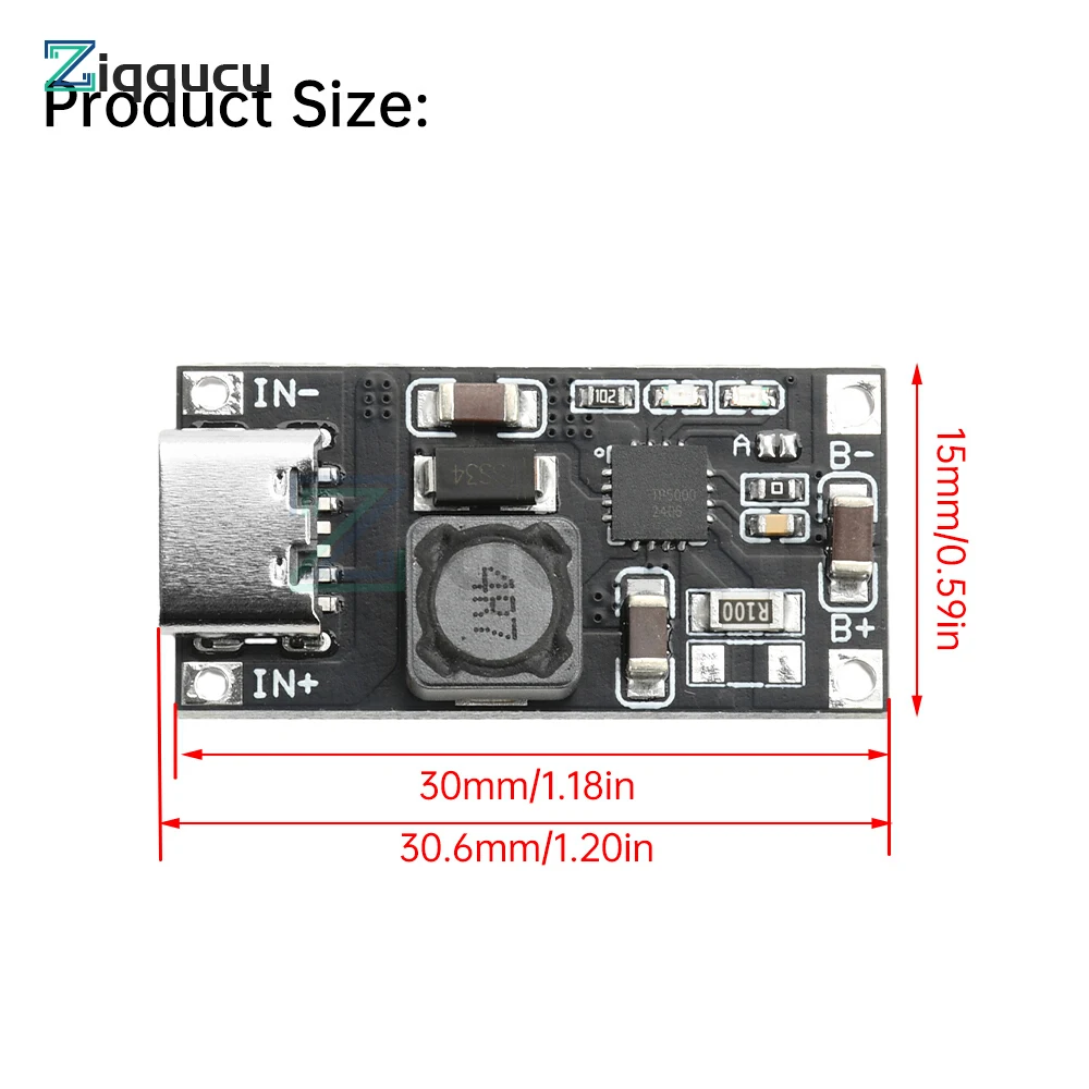 【Factory-direct】 TP5000 4.2V/3.6V 1A Li-ion Charging Board Type C Interface DC 4.5-9V to 4.2V/3.6V Step Down Charger Module.