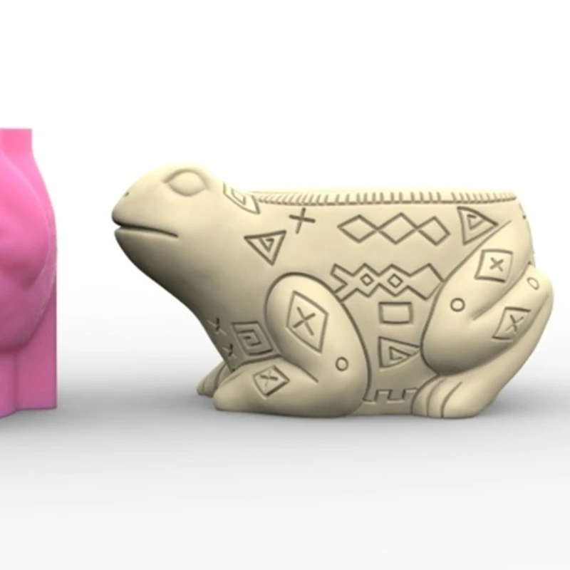 Silicone Vase Molds Flower Bottle Mold Frogs Unique Flowerpot Molds Silicone Texture for Hand-Making Craft Vase