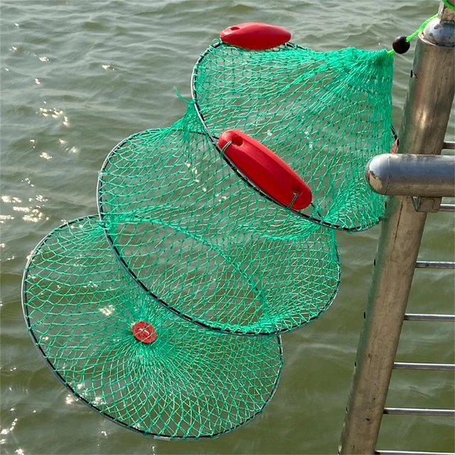 Floating Fishing Basket Fishing Net Mesh Fish Trap Floating Basket