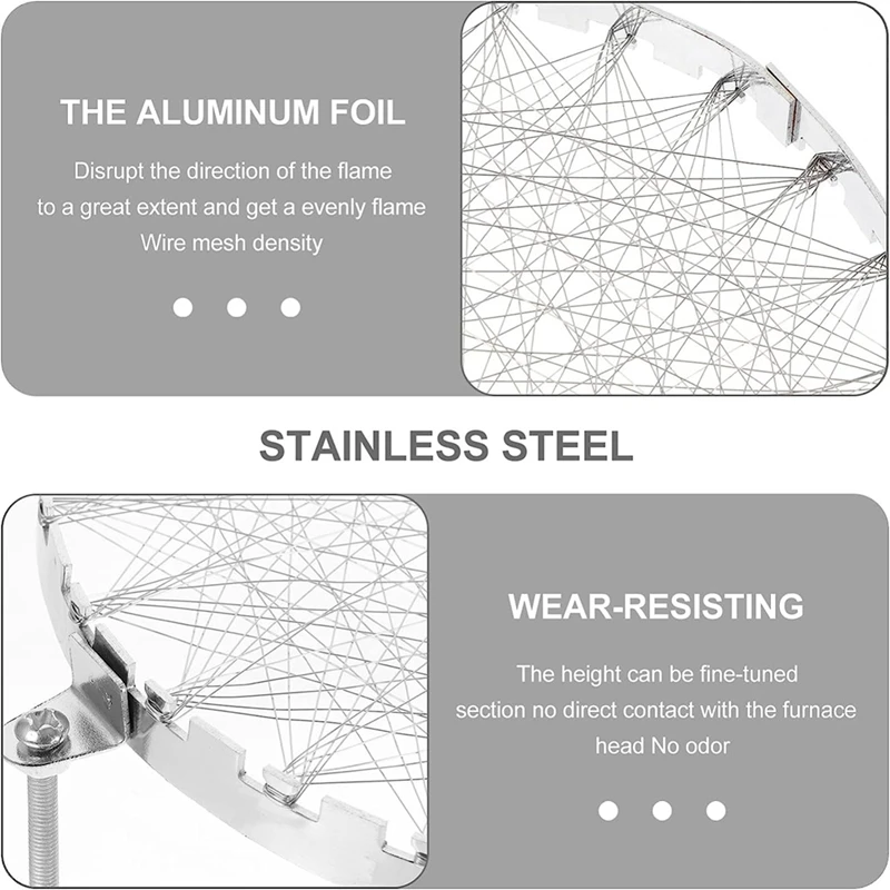 Metal Brackets Gas Stove Diffuser Stainless Steel Mesh Diffuser Plate Heat Spreader Induction Replacement Spare Parts