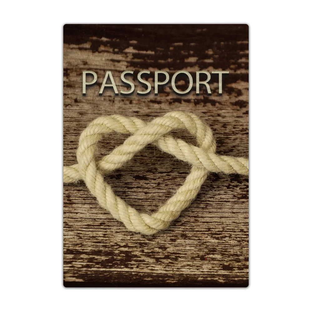 Nuova copertura per passaporto in pelle da donna biglietti aerei per carte custodia per passaporto da viaggio portafoglio porta carte di credito modello in legno