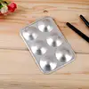 Art painting tools Aluminum rectangular 6-hole round palette palette gouache pigment 4
