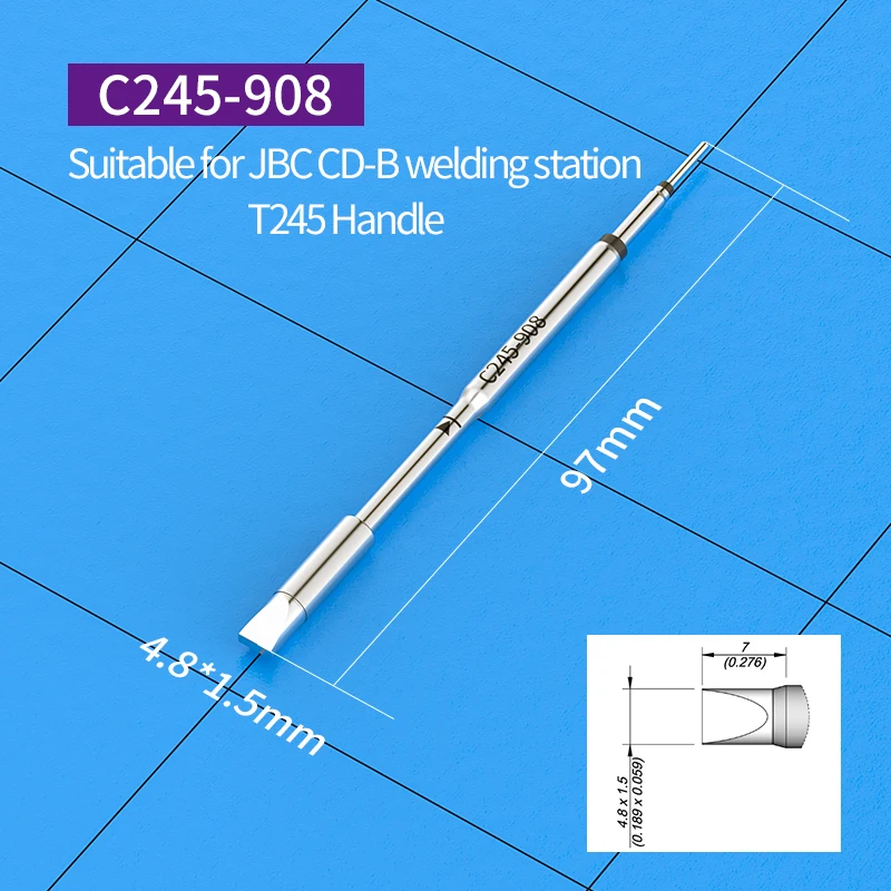 하이 퀄리티 C245 납땜 다리미 팁, C245-756 C245-966 C245-908, 범용 JBC T245 용접 핸들 납땜 스테이션