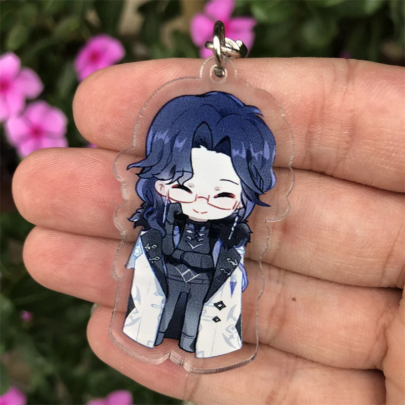 Genshin Impact Fatui Regrator Pantalone Knave Keychain Accessories Key Chain Backpack Pendant Prop Christmas Gift