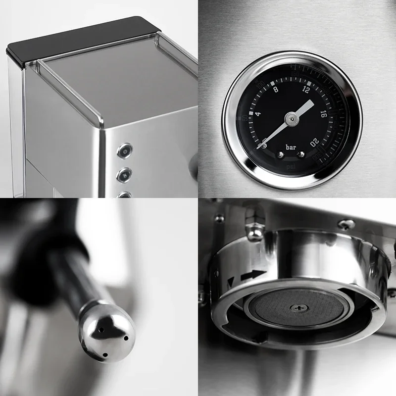 CRM3007L Luxury 2 In 1 With Milk Frother Small Professional Latte Cappuccino Espresso Coffee Maker Machine For Home Use 6
