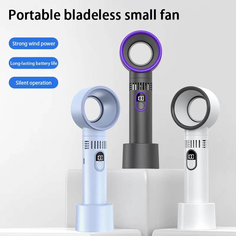 Portable Mini Bladeless Handheld USB Rechargeable Fan