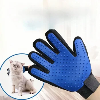 Pet Grooming Gloves for Cats and Dogs, Gentle Hair Removal Brush Mitt, Deshedding Bathing Massage Glove for Pet Cleaning 2