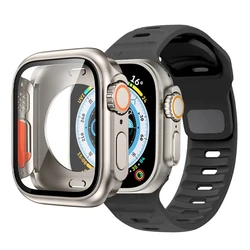 All-in-One Silicone Strap & Rugged Case for Apple Watch Series - Black (Mid)