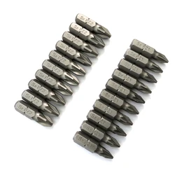 10Pcs Pozi PZ0 PZ1 PZ2 PZ3 PH0 PH1 PH2 PH3 tip Screwdriver Bits 1/4