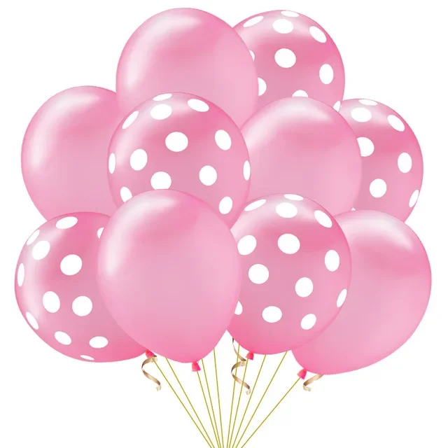 20 Stück gepunktete Luftballons, Globen, 30,5 cm, rosa, blau, Latex, gepunkteter Ballon, mehrfarbig, für Hochzeit, Geburtstag, Party, Festival, Dekoration – Detail 6