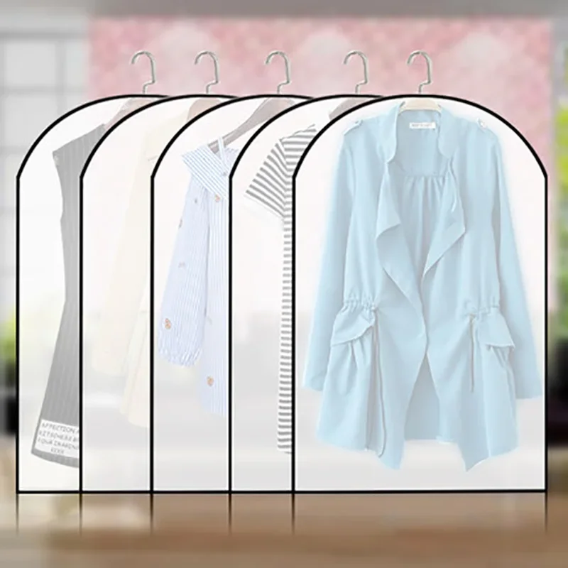 Transparent Clothes Dust Case Garment Suit Coat Organizer Cover for Home Wardrobe Storage Protect Bag LU002 clothes storage bag clothing dust cover garment covers wedding dress dust cover
