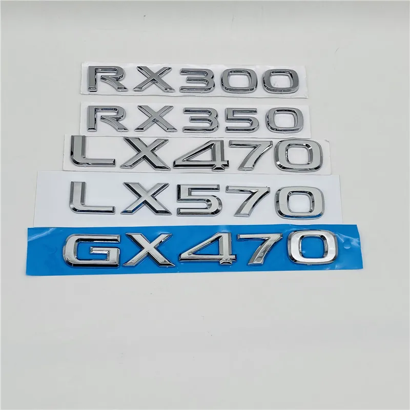 

3D Car Stickers Fit for Lexus LX470 LX570 RX300 RX350 GX470 GX 470 Emblem Logo Rear Trunk Tail Lid Symbol Words Accessories