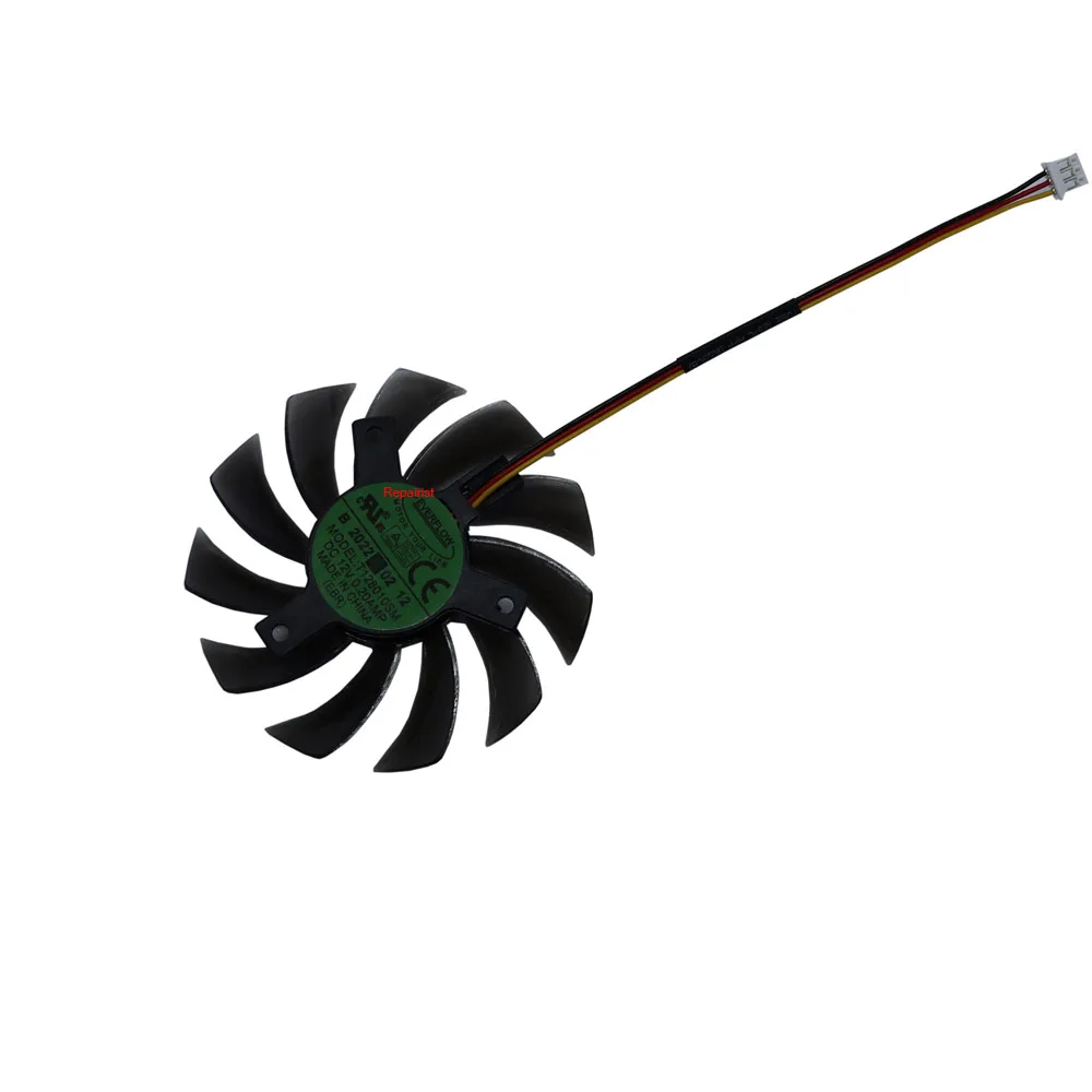 Ventilador de Placa Gráfica para Gigabyte Geforce gt 1030 2gb Ocpara Gigabyte Gv-n730 Gv-n610ax1givídeo Vga Gpu Cooling T128010sm3pin3lines - Imagem 2