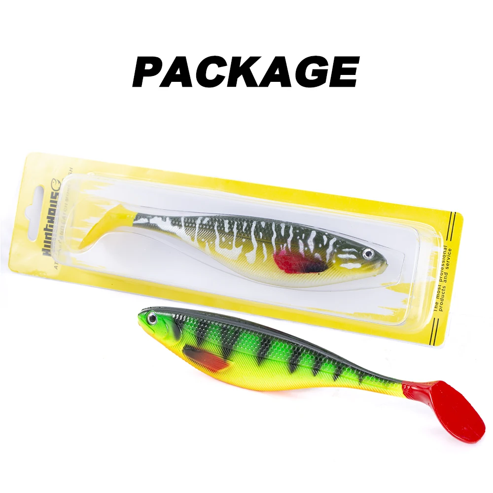 Hunthouse Pro Shad Lure Silicone Souple Leurre Shad Teez Pike Leurre 170mm 35g Fishing Big Soft Plastic Lures images - 6