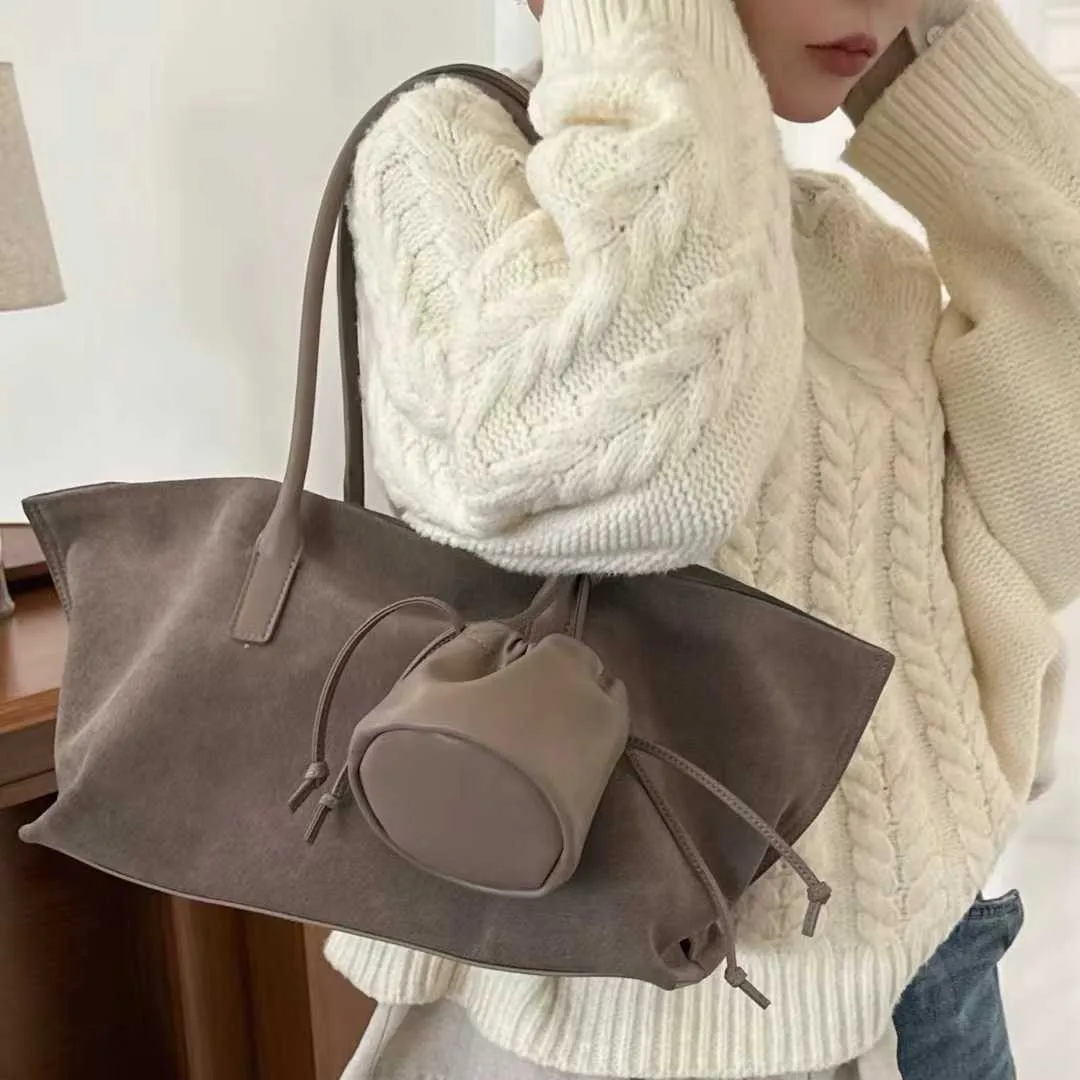 Toptrends nubuck Genuine Leather Large Shoulder For Women Luxury Designer Office Messenger Bags Satchel Cow Ladies Handbags