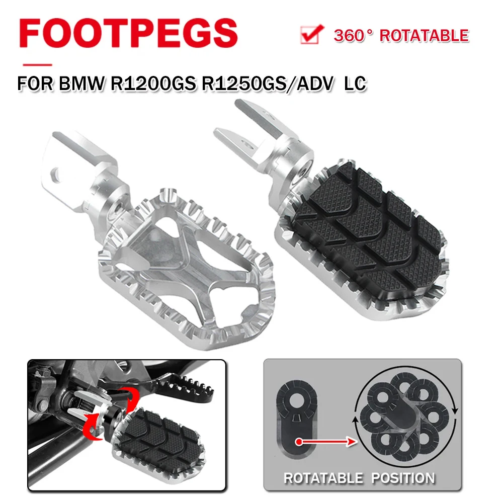 Repose-Pieds Avant Et Arrière Pour Moto BMW F900R F900XR 2020-2022 & R Nine T R9T 2014-2022 - Aluminium Noir Réglable