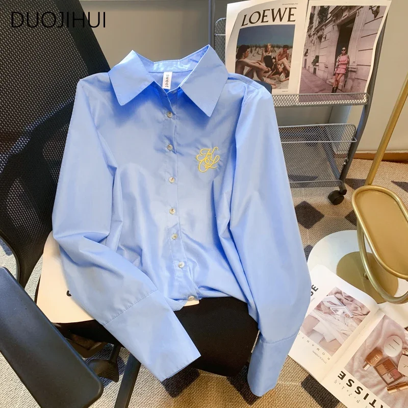DUOJIHUI голубая шикарная вышивка