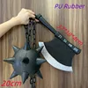 1:1 Himejima Gyomei Swords Meteor Hammer Demon Slayer Sword Broad Axe Knife Cosplay Weapon Props Props Safety PU Tanjirou Swords 1