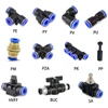 Pneumatic Quick Connector Push In Fittings PC/PCF/PL/PLF Plastic PU Air Water Hose OD 4-12mm Thread 1/8"-1/2" Multi-Styles