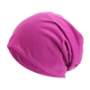 Beanie Cotton Hat for Women Man Autumn Winter Elastic Casual Solid Color Slouchy Chemo Cap Riding cap Running cap 6