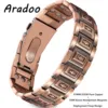 ARADOO Premium Copper Bracelet for Men with Grid Pattern Design Magnetic Wristband Jewelry Gifts 9