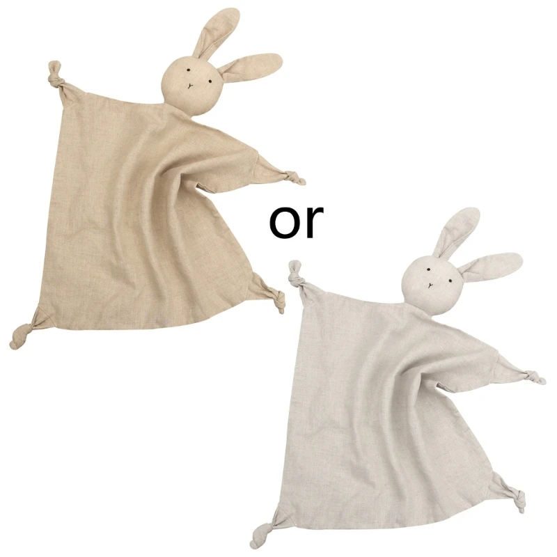 

77HD Baby Soothe Appease Towel Bib Soft Animal Rabbit Sleep Cuddling