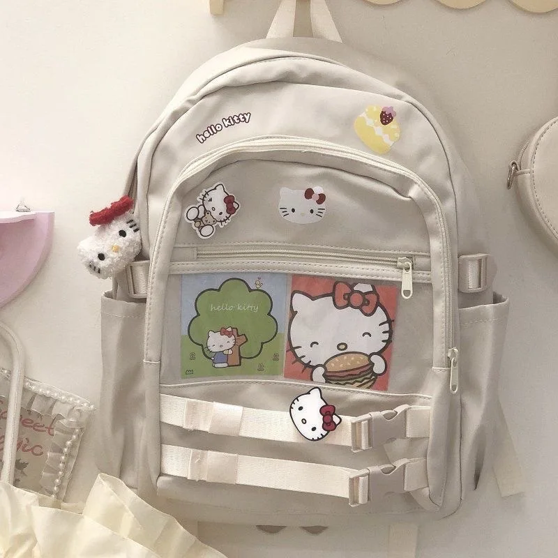 hello kitty backpack shoe palace School Set of 16” Faux Leather Purse, Stickers, and More | Large Durable Sanrio School Bag w/ Faux Leather Material Plus Water Bottle, Stickers, More Hello Kitty Sprayground Spritz Black Checkered Backpack