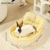 Nid de princesse lapin moelleux, lit en peluche douce avec bords en dentelle, literie confortable pour petits animaux de compagnie, Hamsters, cochons d'inde, 1 pièce 6