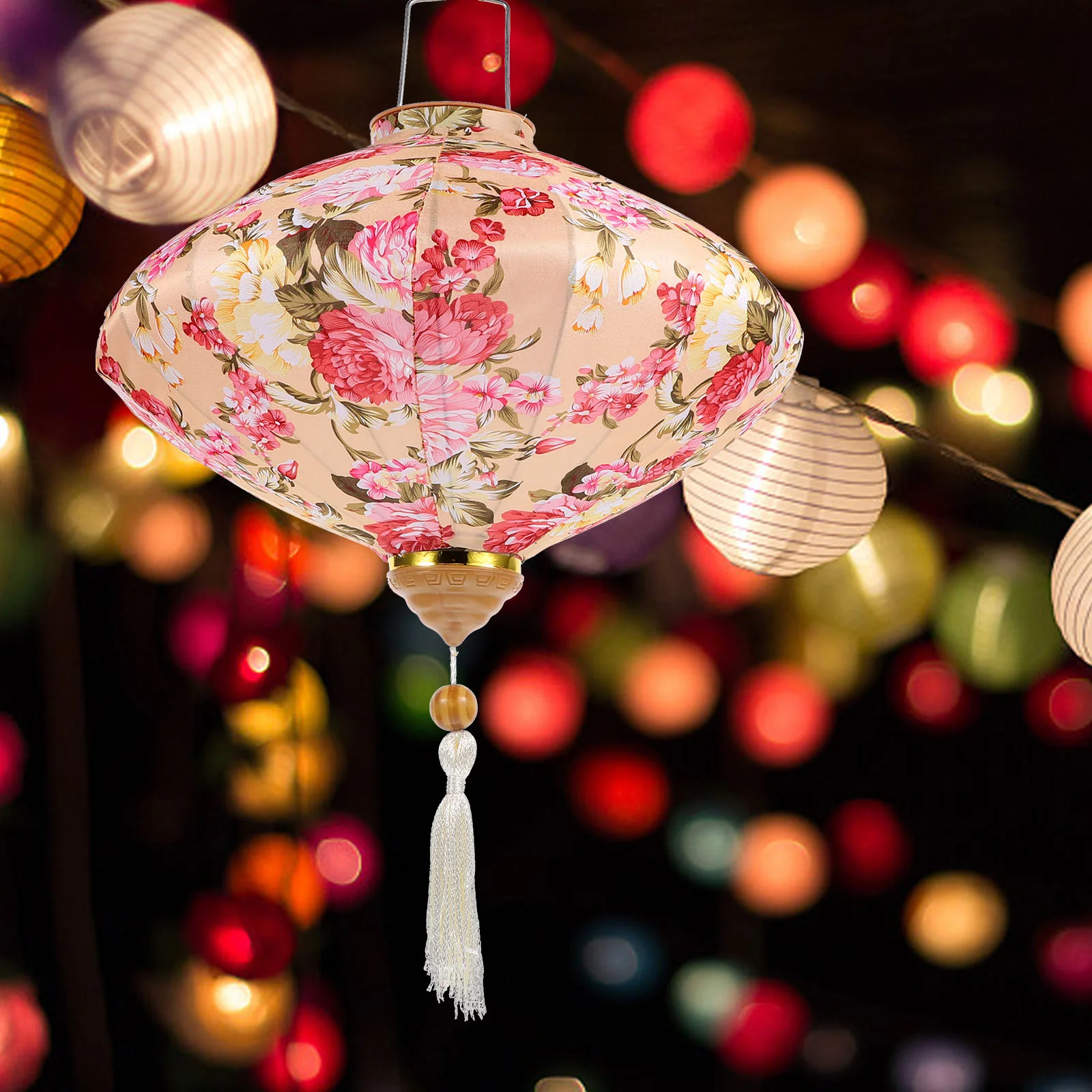 

Наружный декор, китайские японские подвесные фонари, фонари с цветами, складные праздничные подвесные лампы для свадьбы