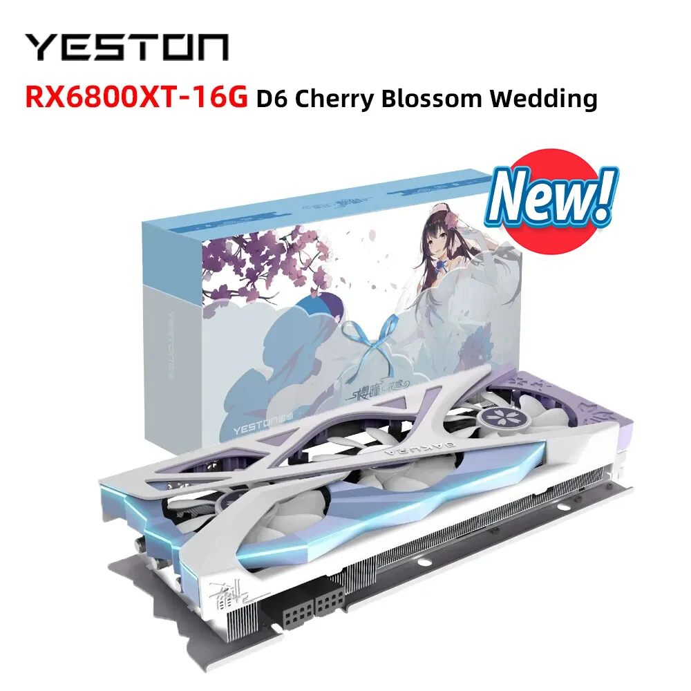Yeston 100% Nuova Scheda Grafica Rx6800Xt Rx6600 Rx6650Xt Rx6750Xt Rx6500Xt Gaming Amd Gpu Scheda Video Desktop Placa De Video