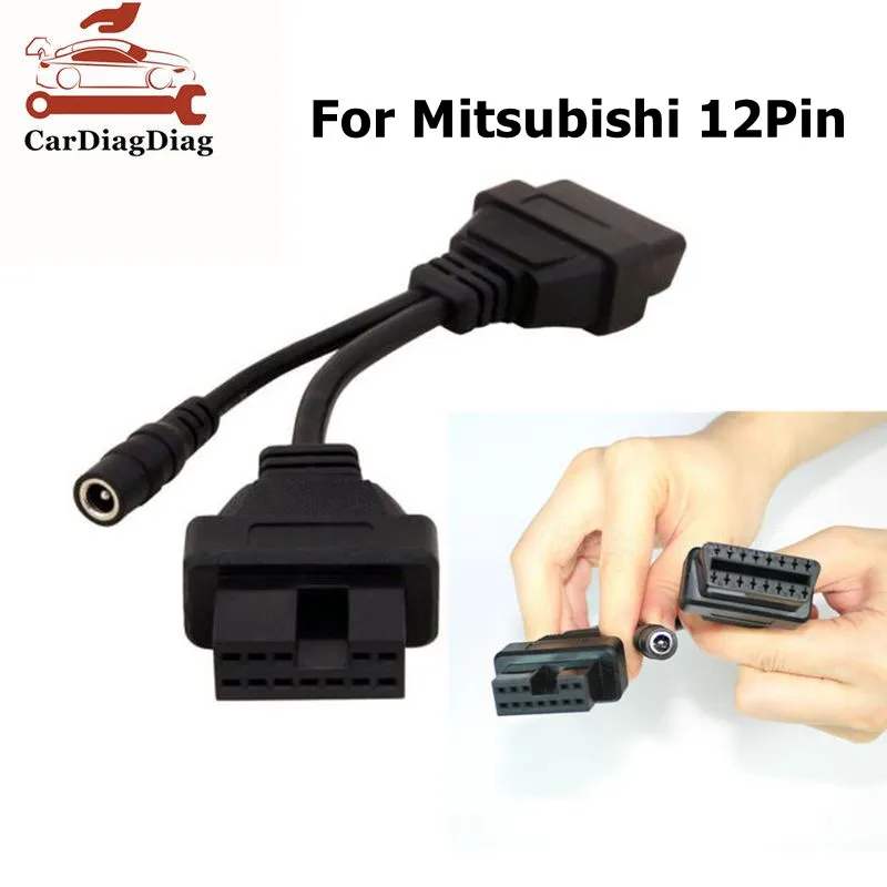 미쓰비시용 OBD 케이블, 12 핀-16 핀 암 OBD 2 익스텐션 도구, 미쓰비시 12 핀 OBD2 커넥터 하이 퀄리티